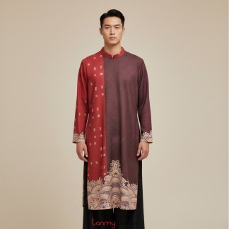 Men-s traditional Vietnamese long tunic in Royal Court 17